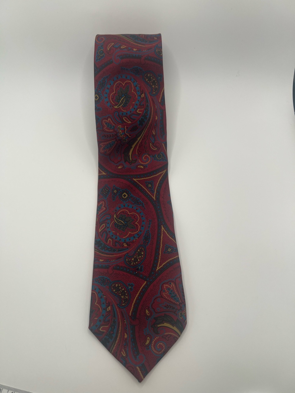 ✨021: R Andreotti Made In Italy Hand Made Paisley Silk Tie